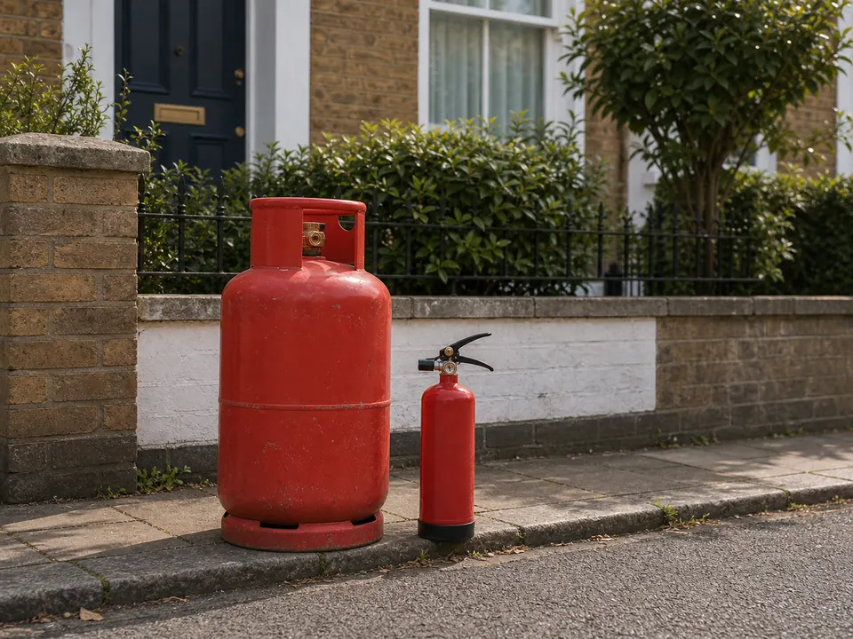 Fire extinguisher ready for specialist disposal