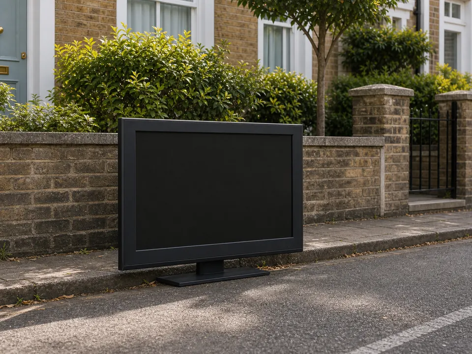 TV monitor ready for WEEE disposal
